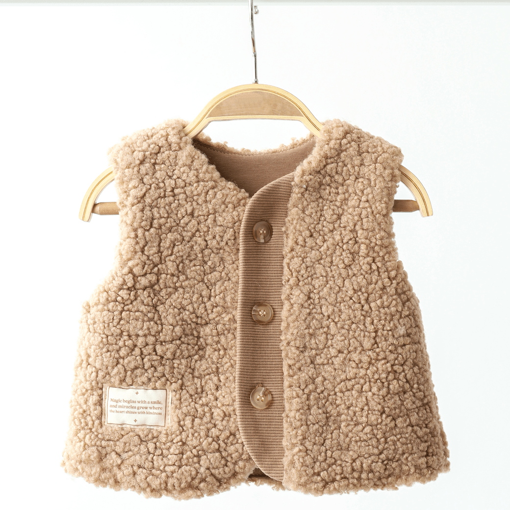 Меховая жилетка детская Magbaby Tino 0 - 24 мес Искусственный мех Коричневый 134275