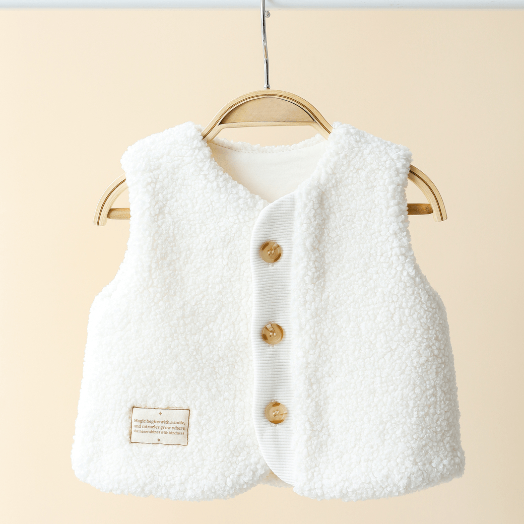 Меховая жилетка детская Magbaby Tino 0 - 24 мес Искусственный мех Молочный 134270