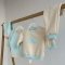 Детский костюм ELA Textile&Toys Зайчик 3 - 12 мес Трикотаж на флисе Бирюзовый/Белый HS002RB