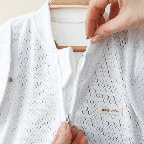 Евро пеленка кокон на молнии и шапка для новорожденных Magbaby Каспер Honey безразмерная Молочный 103565