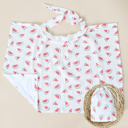 Муслиновая накидка для кормления грудью Magbaby Арбуз Белый/Розовый 134658