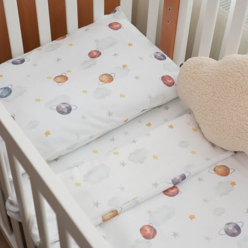 Детское постельное белье в кроватку ELA Textile&Toys Планеты/Звездочки BD001SP