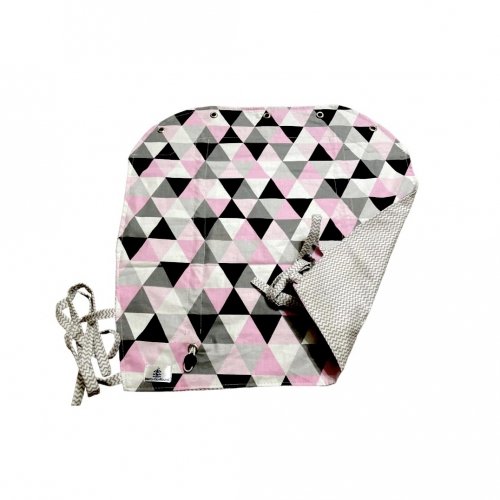 Защитная шторка на коляску Merrygoround Треугольник Розовый/Серый ST_15