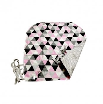 Защитная шторка на коляску Merrygoround Треугольник Розовый/Серый ST_15