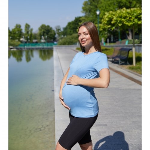 Футболка для беременных и кормящих мам Lullababe Valencia Голубой LB09VL107