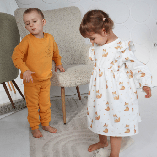 Детский костюм ELA Textile&Toys Basic Карта 2 - 8 лет Трехнитка-петля Горчичный STE002MT