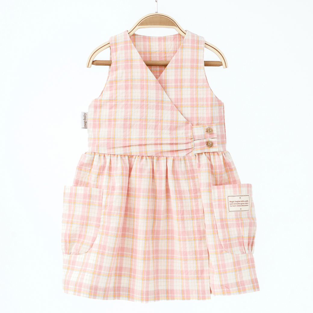 Летнее платье на девочку Magbaby Lily 1 - 6 лет Муслин Молочный/Розовый 135293