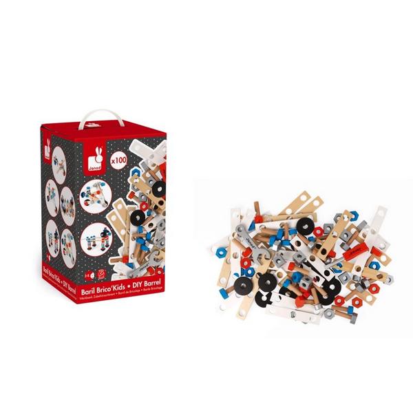 Конструктор деревянный Janod DIY 100 эл. J06479 Конструктор деревянный Janod DIY 100 эл. J06479