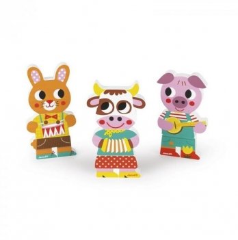 Игровые магнитные фигурки Janod Животные J08029