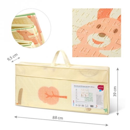 Развивающий коврик для детей двусторонний BabyOno 180x200 см 1480