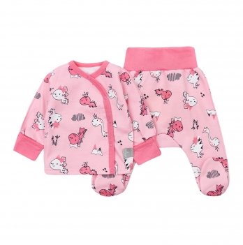 Набор одежды для новорожденных ЛяЛя 0 - 3 мес Футер Розовый К1ФТ002_6-59