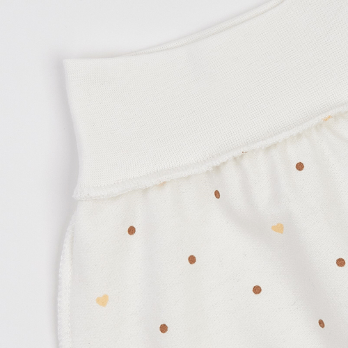 Набор одежды для новорожденных ЛяЛя Горох и сердце 0 - 3 мес Футер Молочный/Бежевый К1ФТ003_6-02