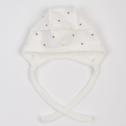 Набор одежды для новорожденных ЛяЛя Горох и сердце 0 - 3 мес Футер Молочный/Бежевый К1ФТ003_6-02