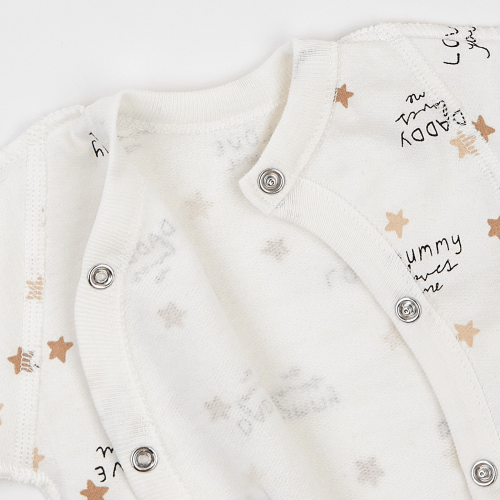 Набор одежды для новорожденных ЛяЛя Mummy loves me 0 - 3 мес Футер Молочный/Коричневый К1ФТ003_6-194