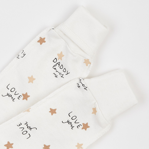 Набор одежды для новорожденных ЛяЛя Mummy loves me 0 - 3 мес Футер Молочный/Коричневый К1ФТ003_6-194