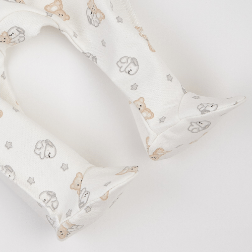 Набор одежды для новорожденных ЛяЛя Зайки с мишками 0 - 3 мес Футер Молочный/Серый/Бежевый К1ФТ003_6-195