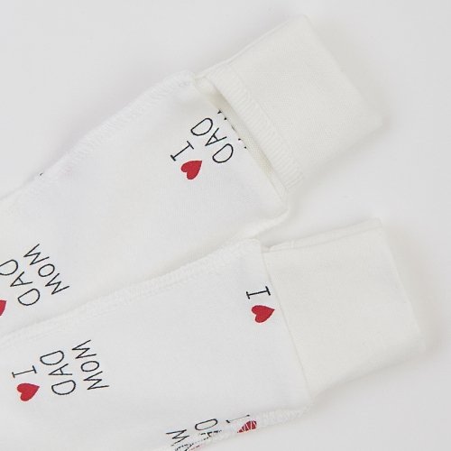 Набор одежды для детей ЛяЛя I love dad mom 0 - 3 мес Интерлок Молочный/Красный/Черный К1ІН006_2-242