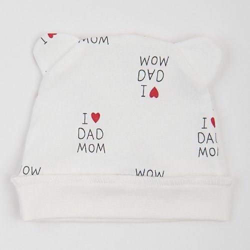 Набор одежды для детей ЛяЛя I love dad mom 0 - 3 мес Интерлок Молочный/Красный/Черный К1ІН006_2-242
