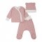 Набор одежды для детей ЛяЛя Горох 0 - 3 мес Интерлок Пудровый/Молочный К1ІН006_2-498