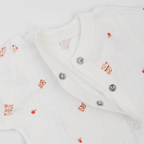 Набор одежды для детей ЛяЛя 0 - 3 мес Интерлок Молочный/Бежевый/Красный К1ІН006_2-499