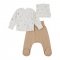 Набор одежды для детей ЛяЛя 0 - 3 мес Интерлок Молочный/Бежевый/Серый К1ІН006_2-500
