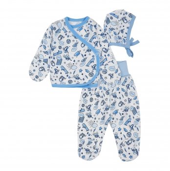 Набор одежды для новорожденных ЛяЛя Скейты 0 - 3 мес Кулир Голубой К1КЛ008_2-295