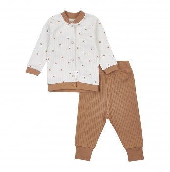 Набор одежды для детей ЛяЛя 3 - 18 мес Интерлок Молочный/Кофейный К2ІН015_2-156