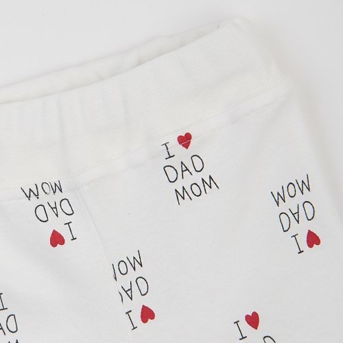 Набор одежды для детей ЛяЛя I love dad mom 3 - 18 мес Интерлок Молочный/Красный/Черный К2ІН015_2-242