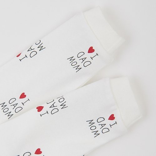 Набор одежды для детей ЛяЛя I love dad mom 3 - 18 мес Интерлок Молочный/Красный/Черный К2ІН015_2-242