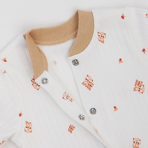 Набор одежды для детей ЛяЛя 3 - 18 мес Интерлок Молочный/Бежевый/Красный К2ІН015_2-499