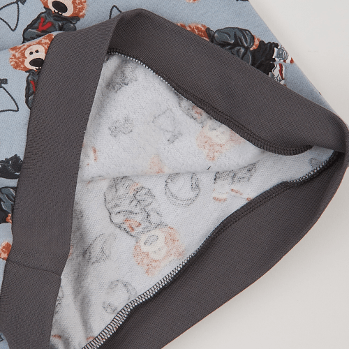 Пижама детская ЛяЛя 8 - 17 лет Футер Голубой/Темно-серый К3ФТ143_6-1911