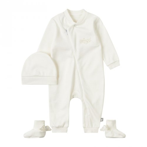 Набор одежды для новорожденных для крещения ЛяЛя 0 - 9 мес Интерлок Молочный К8ІН011_2-25