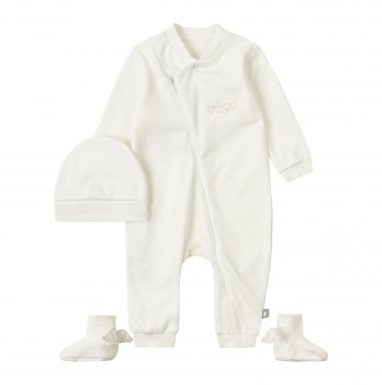 Набор одежды для новорожденных для крещения ЛяЛя 0 - 9 мес Интерлок Молочный К8ІН011_2-25