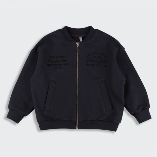 Кофта бомбер детская Bembi City collection 6 - 9 лет Трикотаж тринитка Черный YX0 КФ252