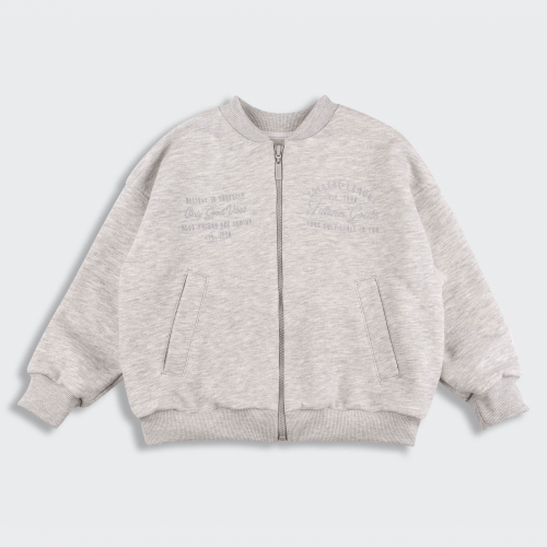 Кофта бомбер детская Bembi City collection 6 - 9 лет Трикотаж тринитка Серый меланж XM0 КФ252