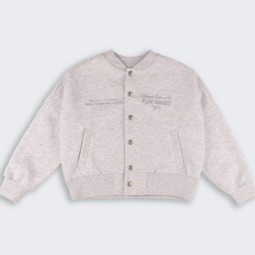 Кофта бомбер детская Bembi City collection 8 - 13 лет Трикотаж шардон Серый меланж КФ253