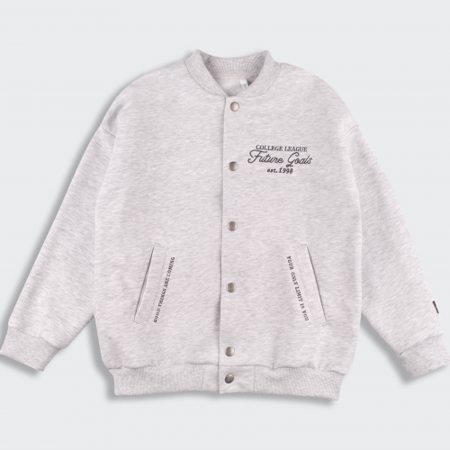 Кофта бомбер детская Bembi City collection 8 - 13 лет Трикотаж шардон Серый меланж XM0 КФ254