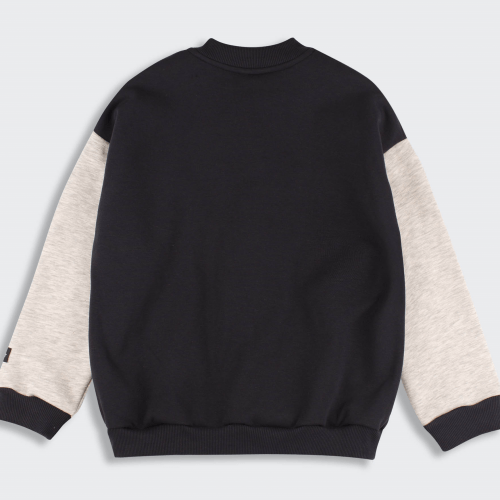 Кофта бомбер детская Bembi City collection 8 - 13 лет Трикотаж шардон Черный/Серый меланж XY0 КФ254