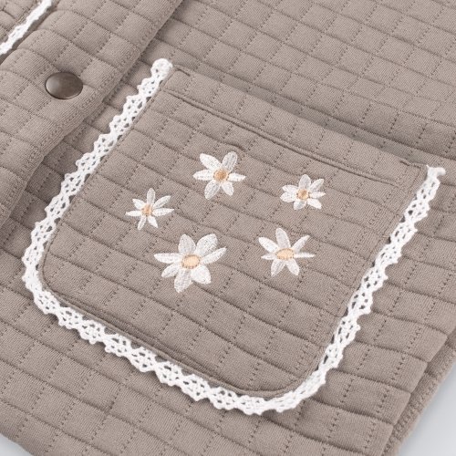 Жакет на девочку Bembi 1,5 - 5 лет Капитоне Коричневый H00 КФ256