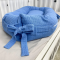 Кокон для новорожденных Oh My Kids Soft OMK Deep Blue Пике Голубой Кокос 6 см КК-256-OMK