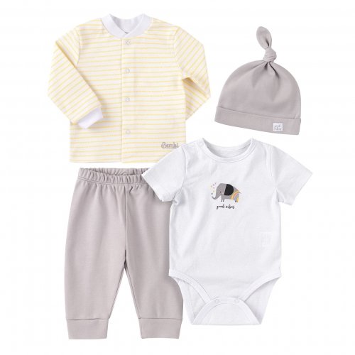 Набор одежды для новорожденных Bembi 1 - 3 мес Интерлок Желтый КП251