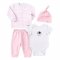 Набор одежды для новорожденных Bembi 1 - 3 мес Интерлок Светло-розовый КП251
