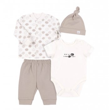 Набор одежды для новорожденных Bembi 1 - 3 мес Интерлок Бежевый КП251
