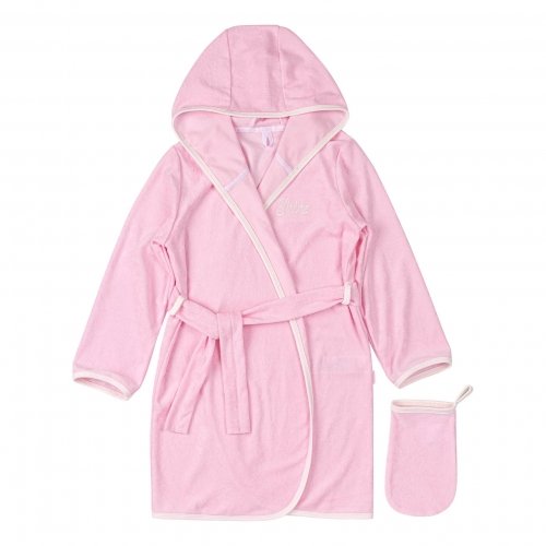 Махровый халат для детей Bembi 4 - 9 лет Махра Розовый КП256
