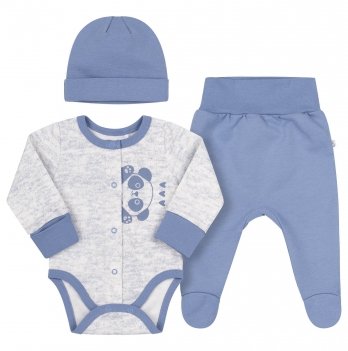 Набор одежды для новорожденных Bembi 1 - 6 мес Байка Серо-голубой КП275