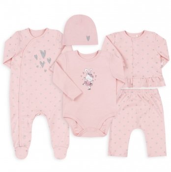 Набор одежды для новорожденных Bembi 1 - 3 мес Интерлок Розовый КП279
