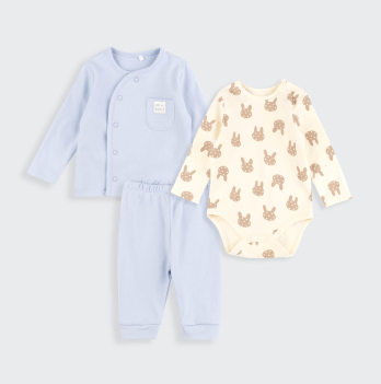 Набор одежды для детей Bembi 1 - 6 мес Интерлок Голубой КП300