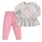 Детский костюм Bembi 3 - 9 мес Интерлок Серый/Розовый КС671