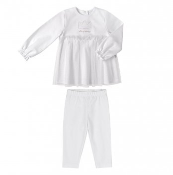 Набор одежды для новорожденных для крещения Bembi 3 - 9 мес Интерлок Белый КС721