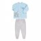 Набор одежды для новорожденных Bembi 1 - 3 мес Велюр Голубой КС737
